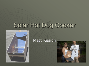 Solar Hot Dog Cooker - WebStarts