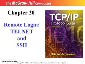 Remote Login: TELNET and SSH
