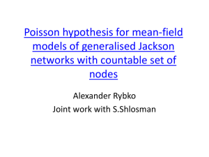 Poisson hypothesis for mean-field models of generalised Jackson