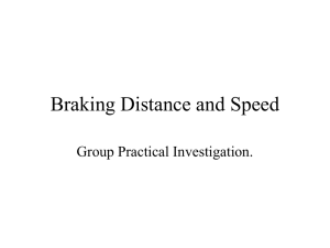Braking Distance and Speed