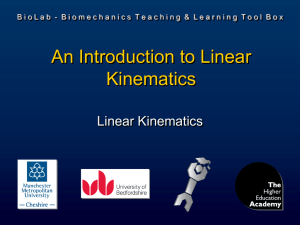 Linear Kinematics
