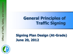 Signing Plan Design - TEM Chapter 6-4.0