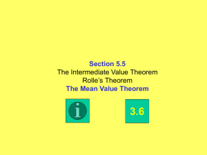 Section 5.5 - Mean Value Theorem