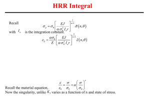 HRR Integral, cont.