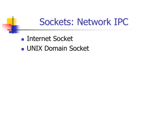 Sockets: Network IPC