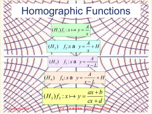 Homographic Functions