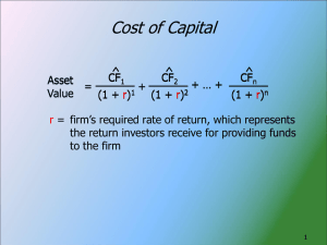 COST OF CAPITAL