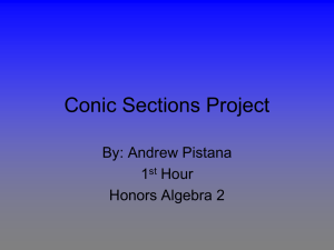 Conic Sections Project - Mr. Loisel`s Classroom