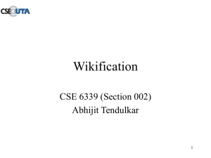 Wikification