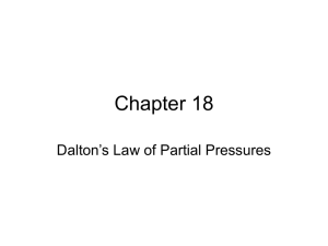 Dalton`s Law of Partial Pressures