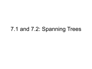 7.1 and 7.2: Spanning Trees