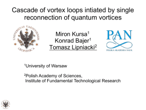 Cascade of vortex loops intiated by single reconnection of quantum