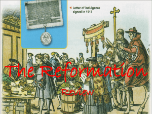 Reformation and Scientific Revolution