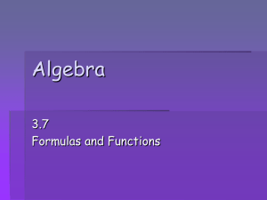 3.7 Formulas and Functions