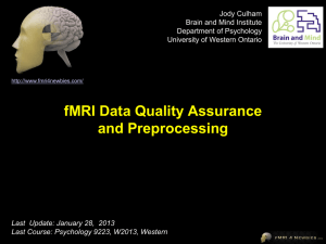 fMRI Data Preprocessing - Department of Psychology