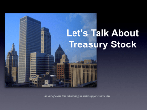 "Let`s Talk About Treasury Stock" - make-up for