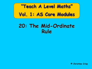 20 The Mid-Ordinate Rule