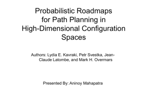 Probabilistic Roadmaps for Path Planning in High