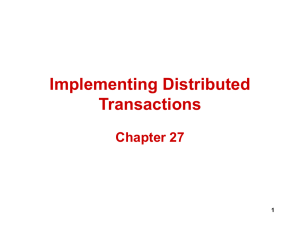 Implementing Distributed Transactions