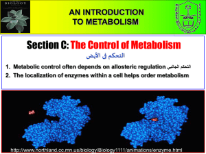 Metabolic control 1