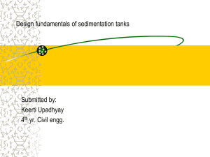Design fundamentals of sedimentation tanks