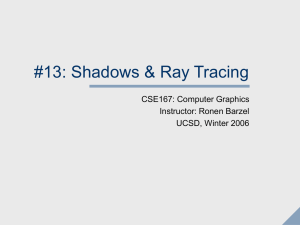 Shadow Mapping, Ray Tracing I - Computer Graphics Laboratory at