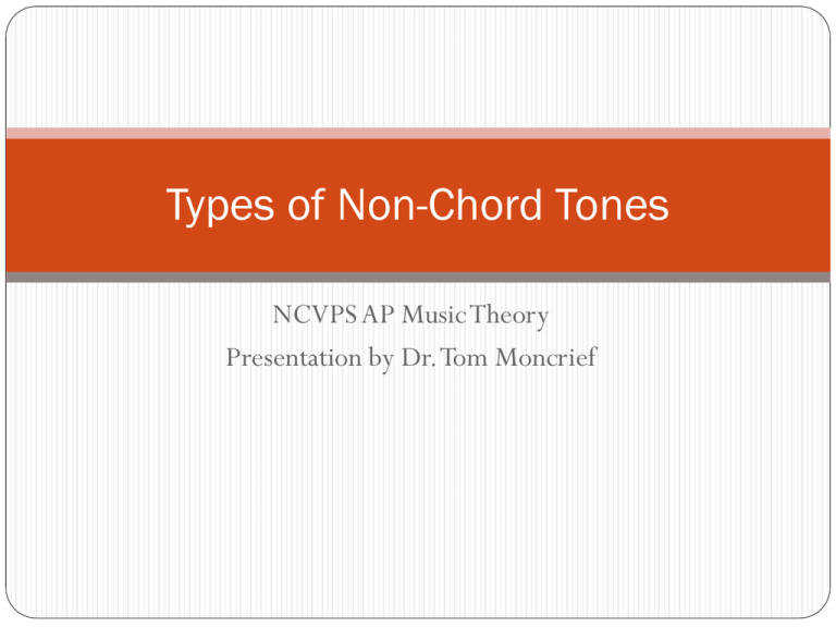 Non chord Tones Module 11