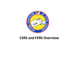 CSRS and FERS Overview - NALC Titletown Branch 619