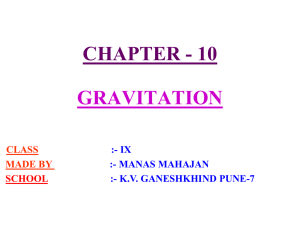 chapter - 10 gravitation