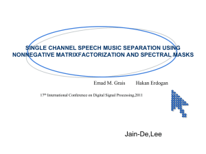 single channel speech music separation using nonnegative matrix