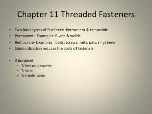 Chapter 10 Threaded Fasteners 10