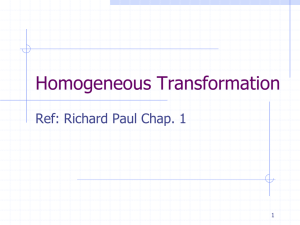 Homogeneous Transformation