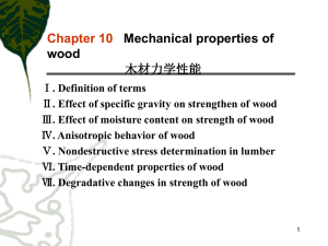 Chapter Ten Mechanical properties of wood