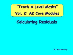 36 Calculating residuals