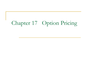 Chapter 17 Option Pricing - E