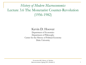 Lecture 6. Monetarism
