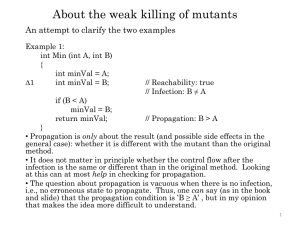 About weak killing of mutants