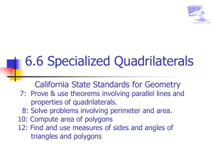 Specialized Quadrilaterals