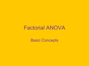 Factorial ANOVA, Basic Concepts