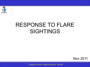 Response to Flare Sightings - Canadian Coast Guard Auxiliary