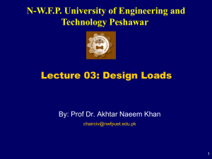 Lecture 3 – Design Loads