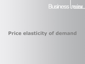 Price elasticity of demand