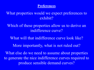 Lectures 4 & 5: On the Axioms of Consumer Preference