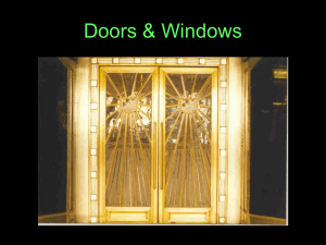 Lecture 8: Doors & Windows