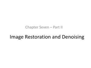 Image Restoration and Denoising