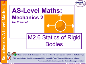 M2.6 Statics of Rigid Bodies