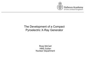 Development of a Portable Pyroelectric X Ray Generator