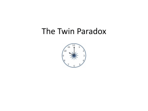 Twin Paradox PowerPoint slides