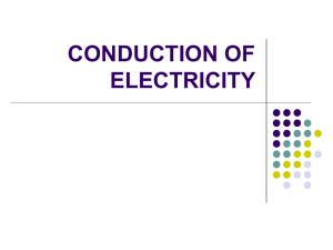 CONDUCTION OF ELECTRICITY