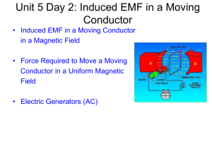 Induced EMF in a Moving Conductor
